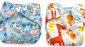 Printed Cloth Reusable Diapers Combo of 2